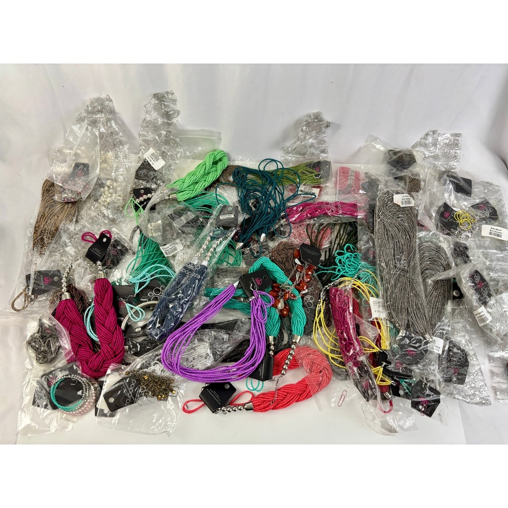 65 Pc‎ Paparazzi Jewelry Lot New Mixed Necklaces Bracelets Earrings Reseller